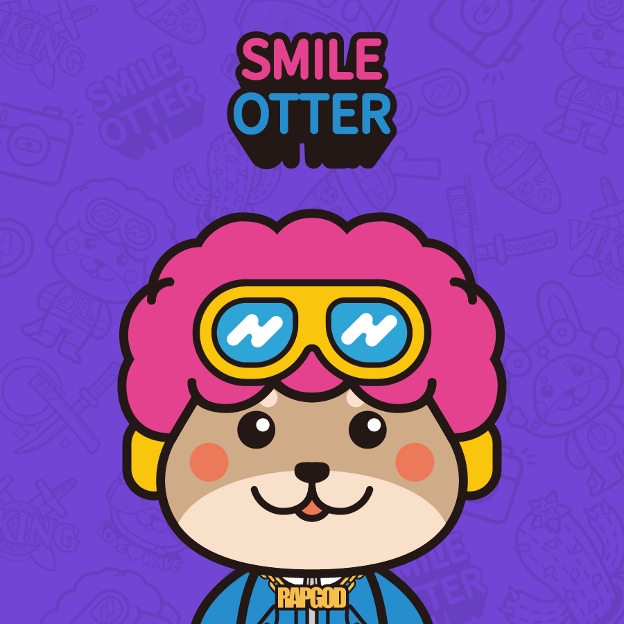 ai插画 | 水獭笑笑-smileotter-古田路9号-品牌创意/版权保护平台