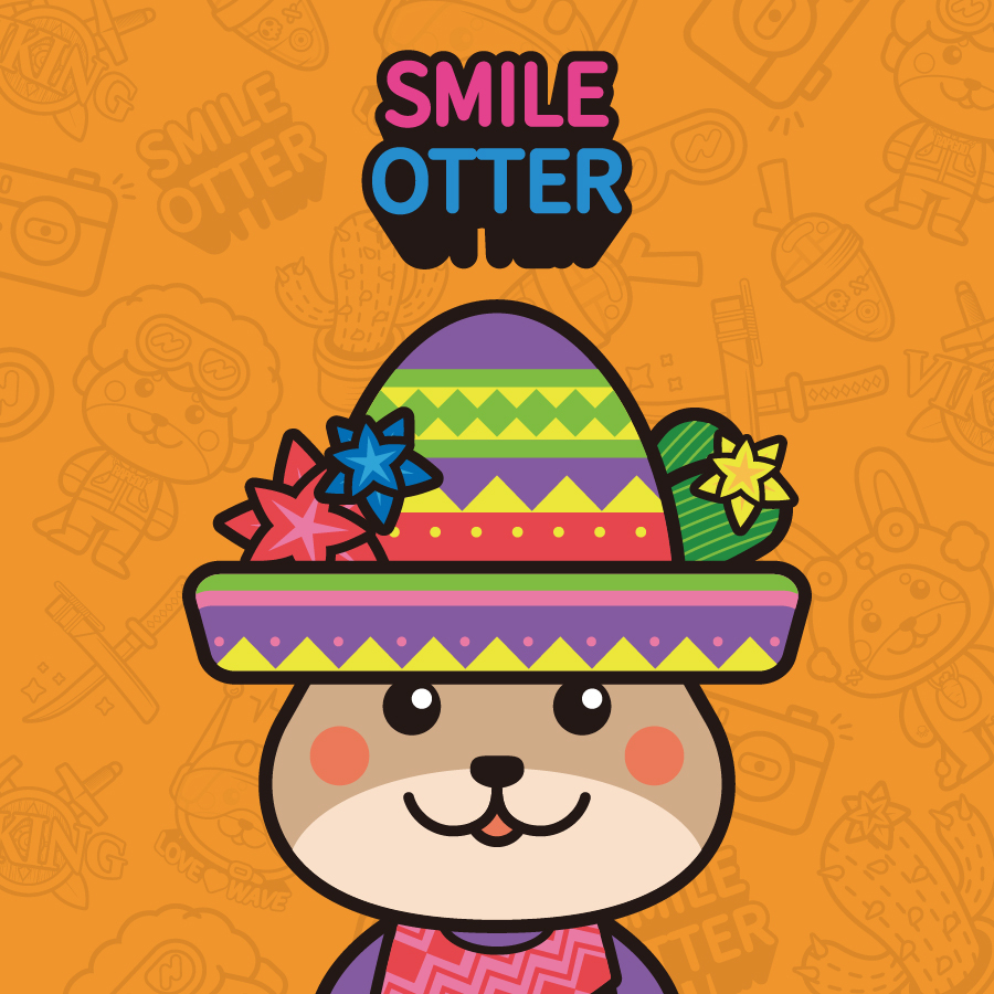 ai插画 | 水獭笑笑-smileotter-古田路9号-品牌创意/版权保护平台