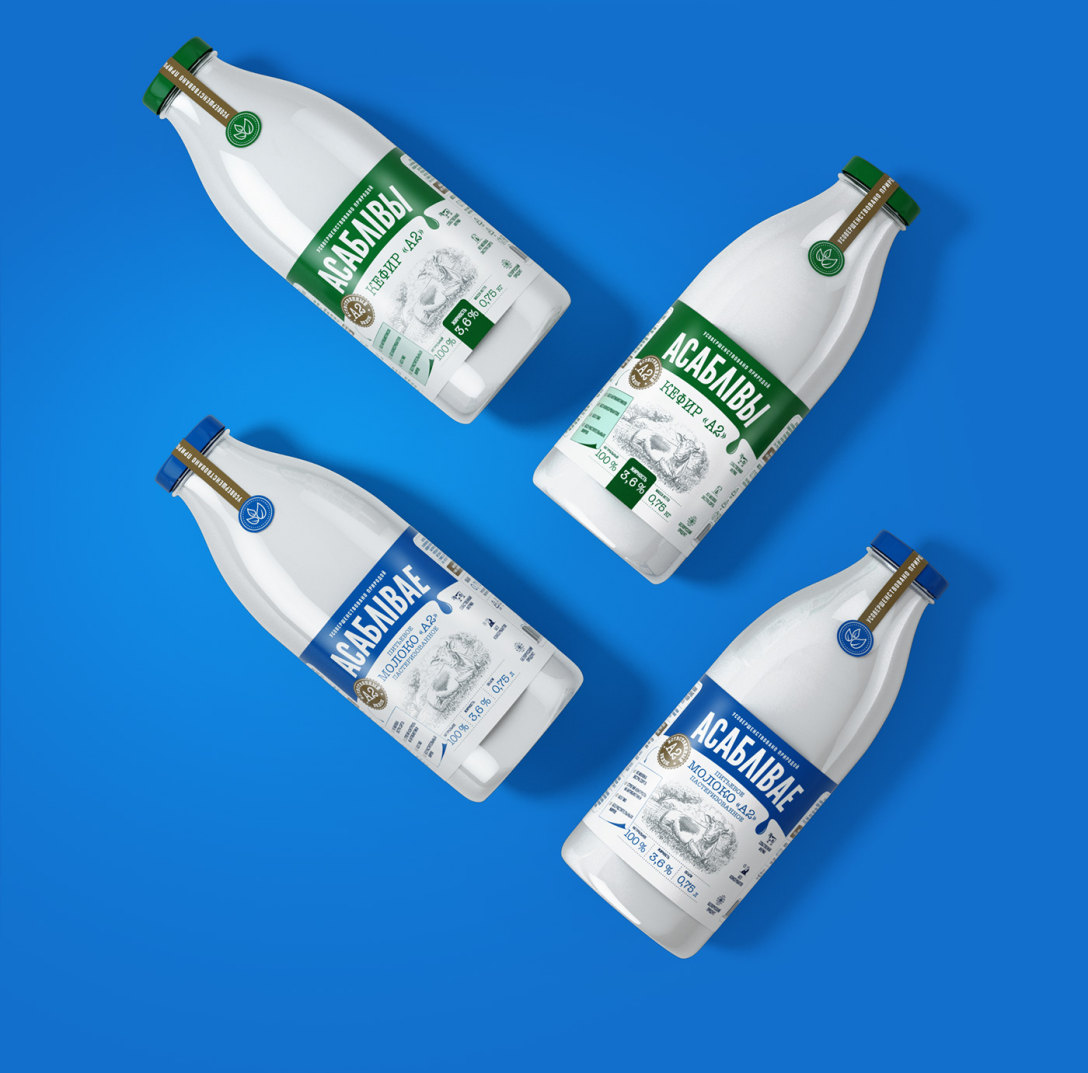 牛奶包装设计 | 瓶贴标签设计-古田路9号-品牌创意/版权保护平台