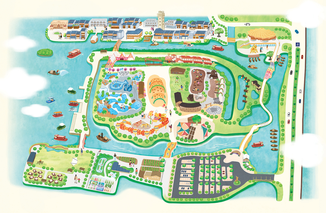 华侨城·古劳水乡导览图-古田路9号-品牌创意/版权保护平台