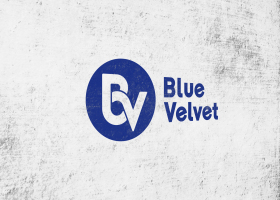 blue velvet 蓝丝绒影视公司 英文logo字体设计