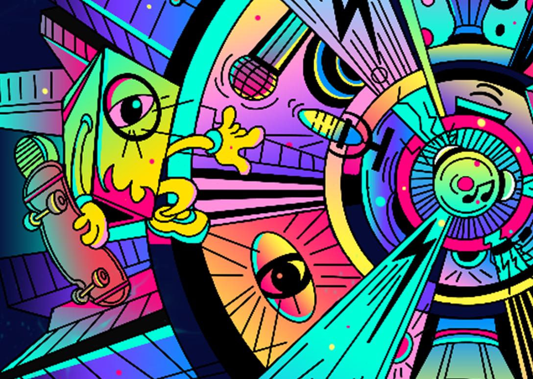 让生活充满音乐主题插画