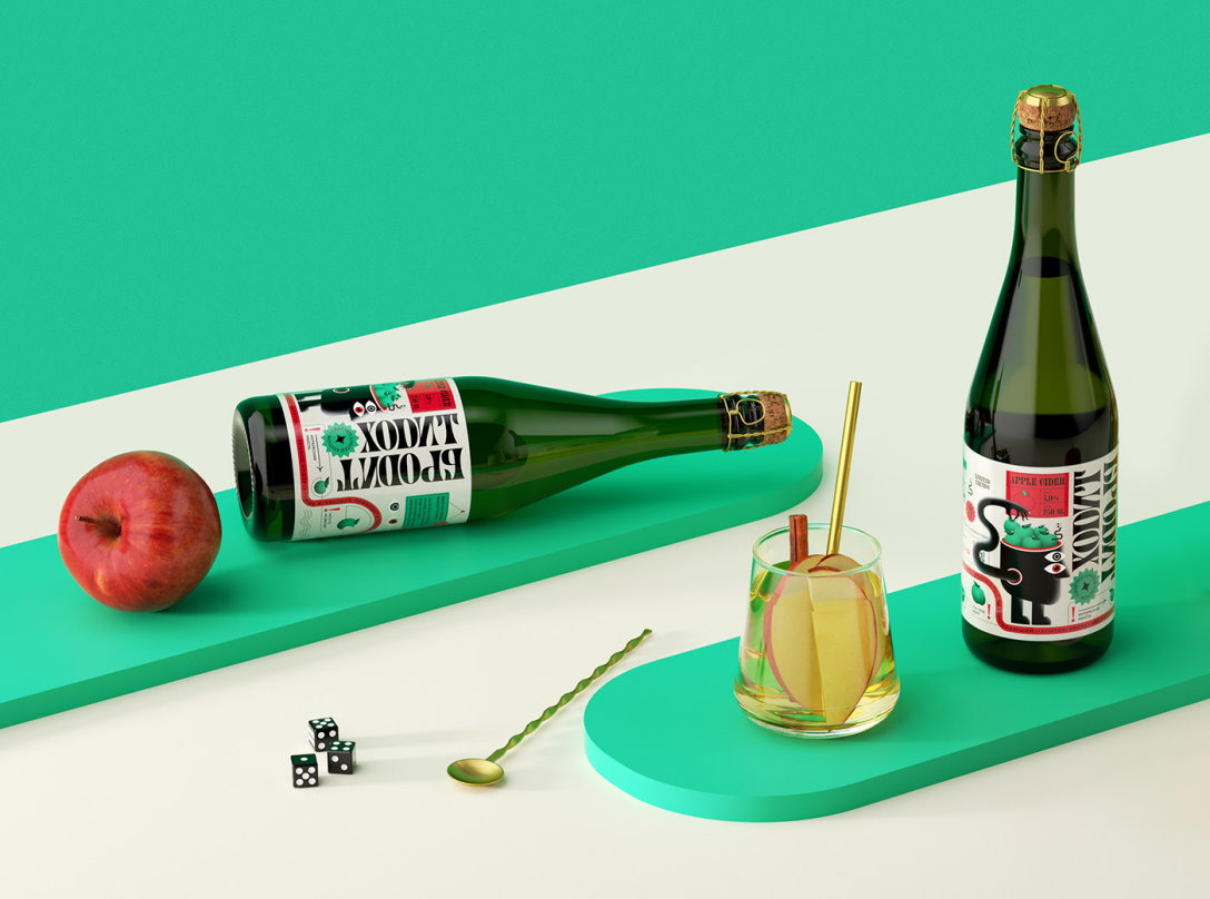 67时尚前卫的饮料包装设计欣赏创意插画