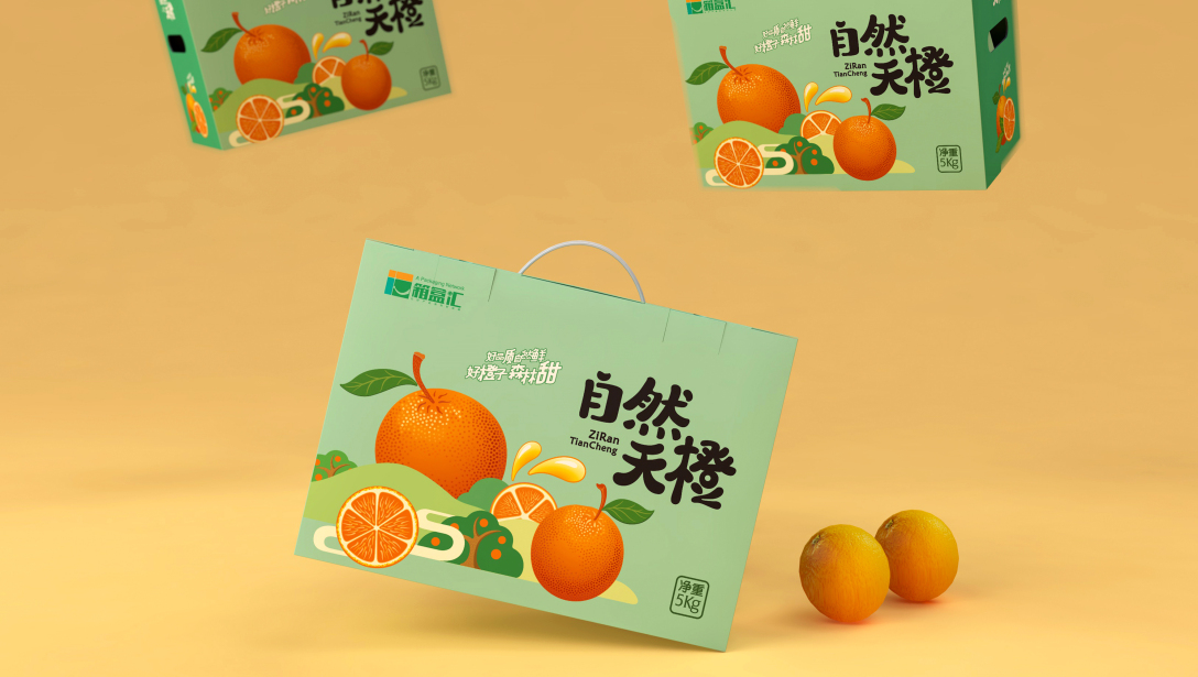 橙心橙意橙子礼盒包装设计