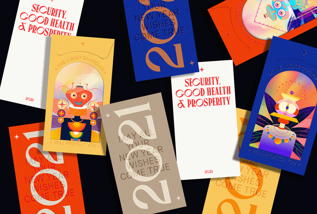 2021redenvelopes红色新年信封品牌形象设计