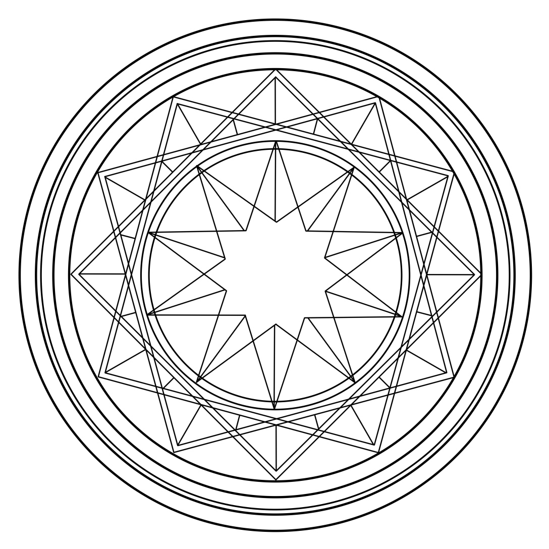 魔法阵展示大地之国的图腾魔法阵展示天空之国的图腾灰阶稿