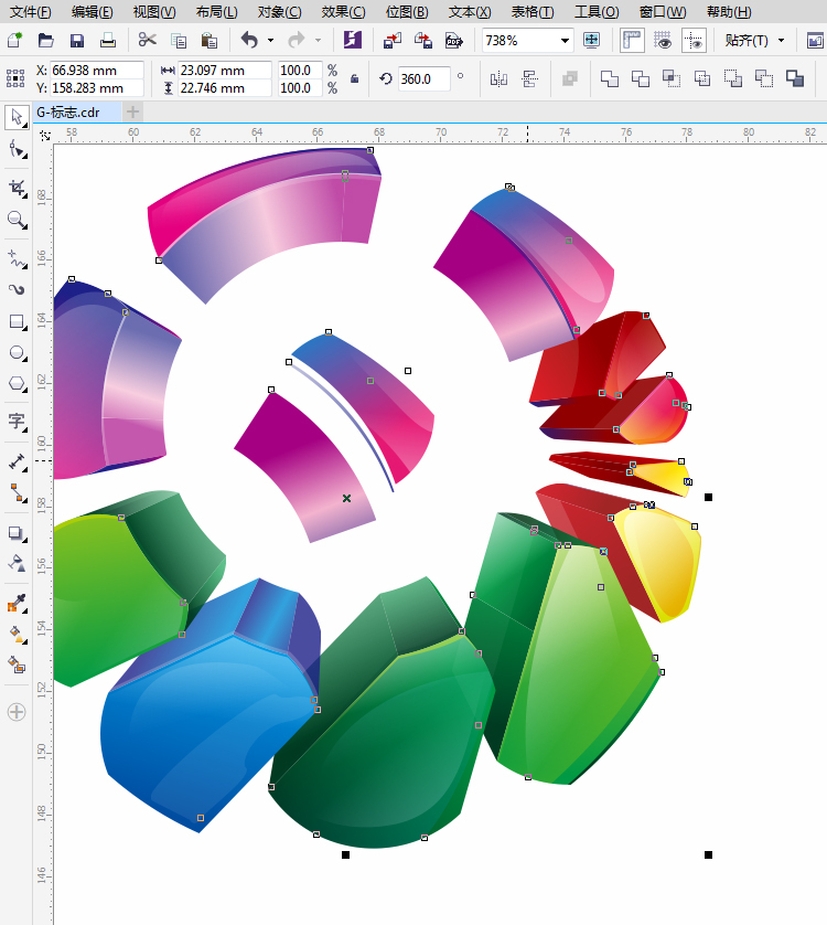 立体化标志cdr文件-古田路9号-品牌创意/版权保护平台