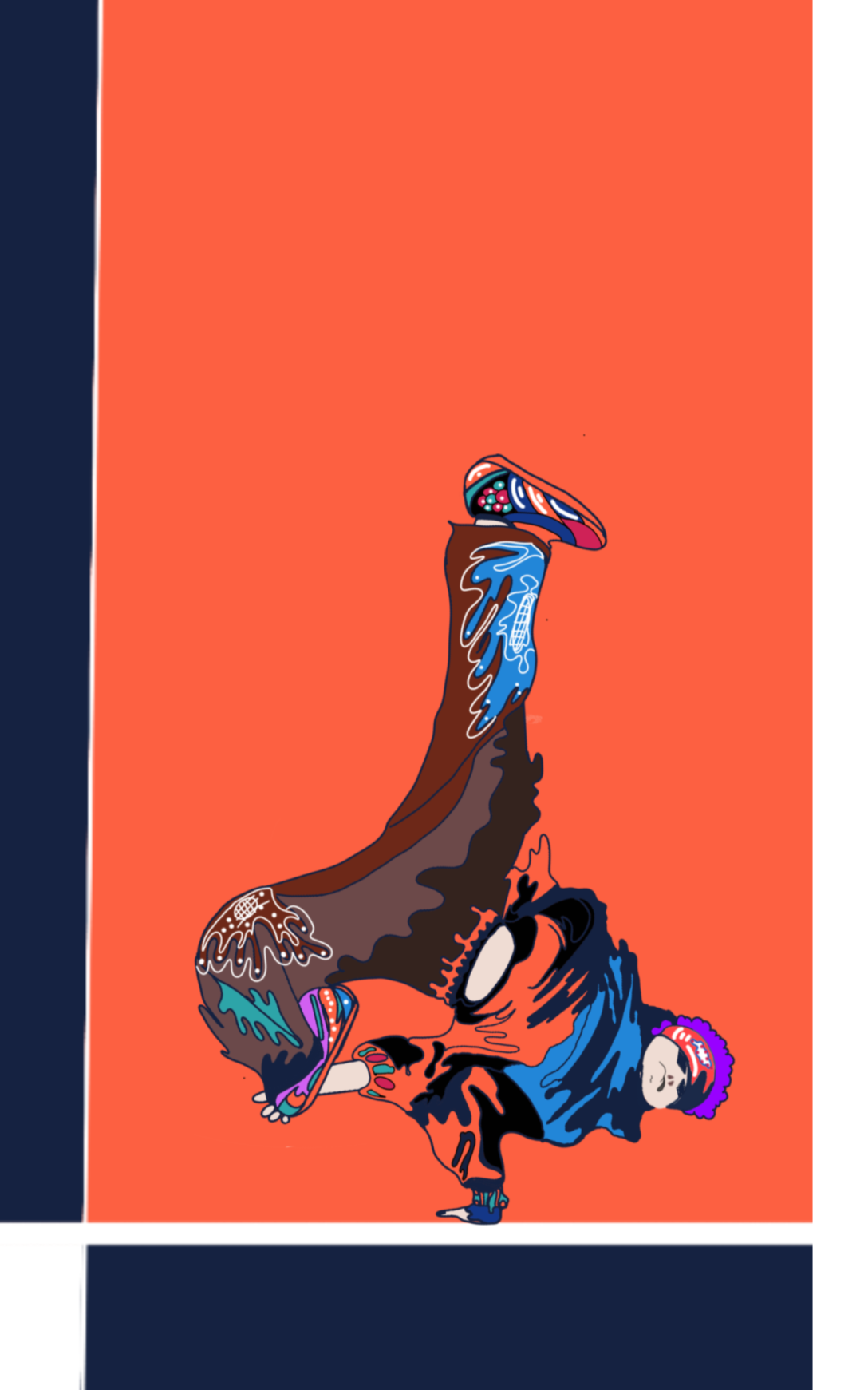 街舞插画/练习/酷炫街舞/酷炫街舞动作-古田路9号-品牌创意/版权保护