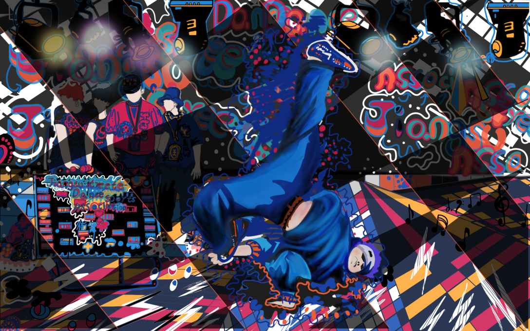 街舞插画/练习/酷炫街舞/酷炫街舞动作-古田路9号-品牌创意/版权保护