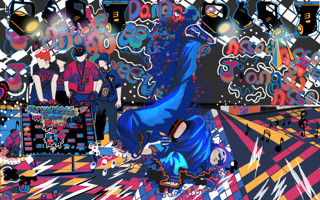 街舞插画/练习/酷炫街舞/酷炫街舞动作-古田路9号-品牌创意/版权保护