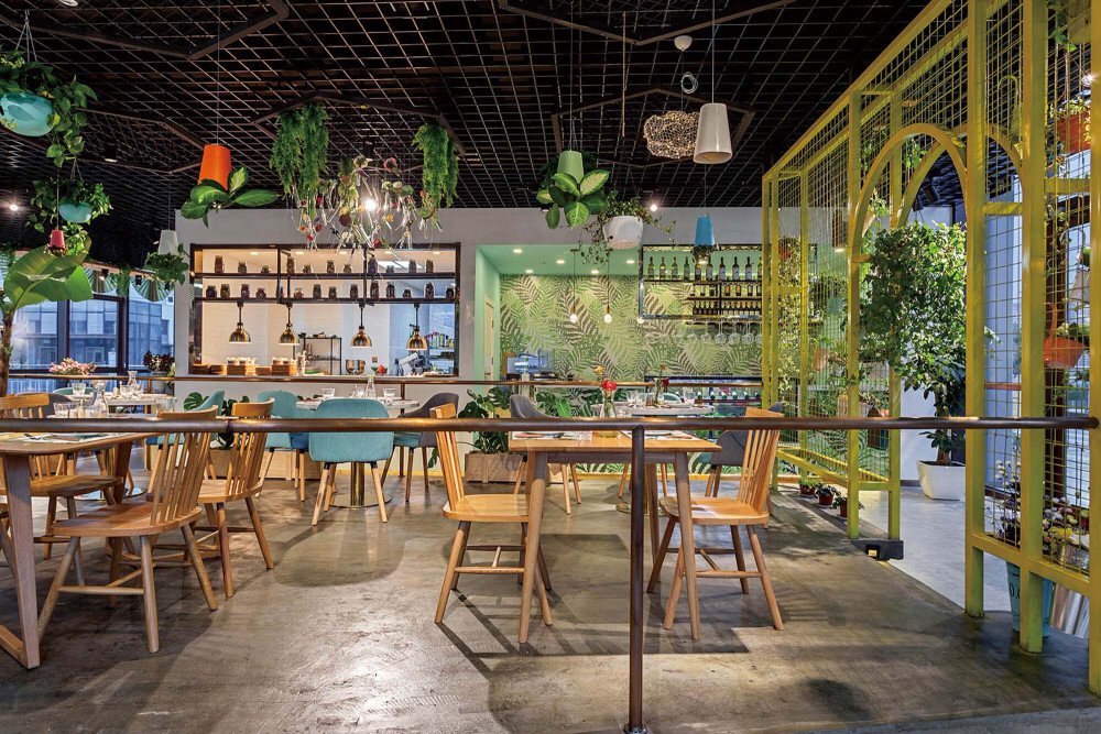 成都花园餐厅设计效果图案列