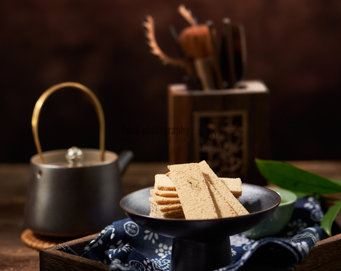 景福斋脆饼嵌桃电商摄影传统糕点美食拍摄上海美食摄影