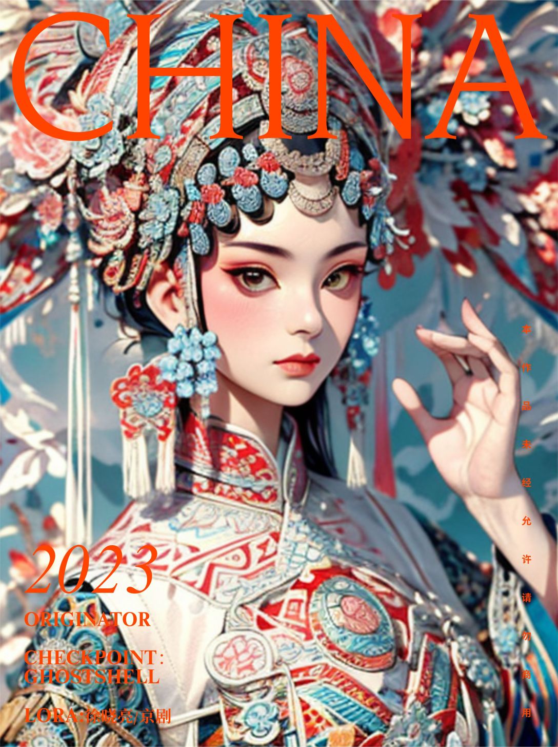 ai创作aigc插画国粹京剧新锐插画国潮