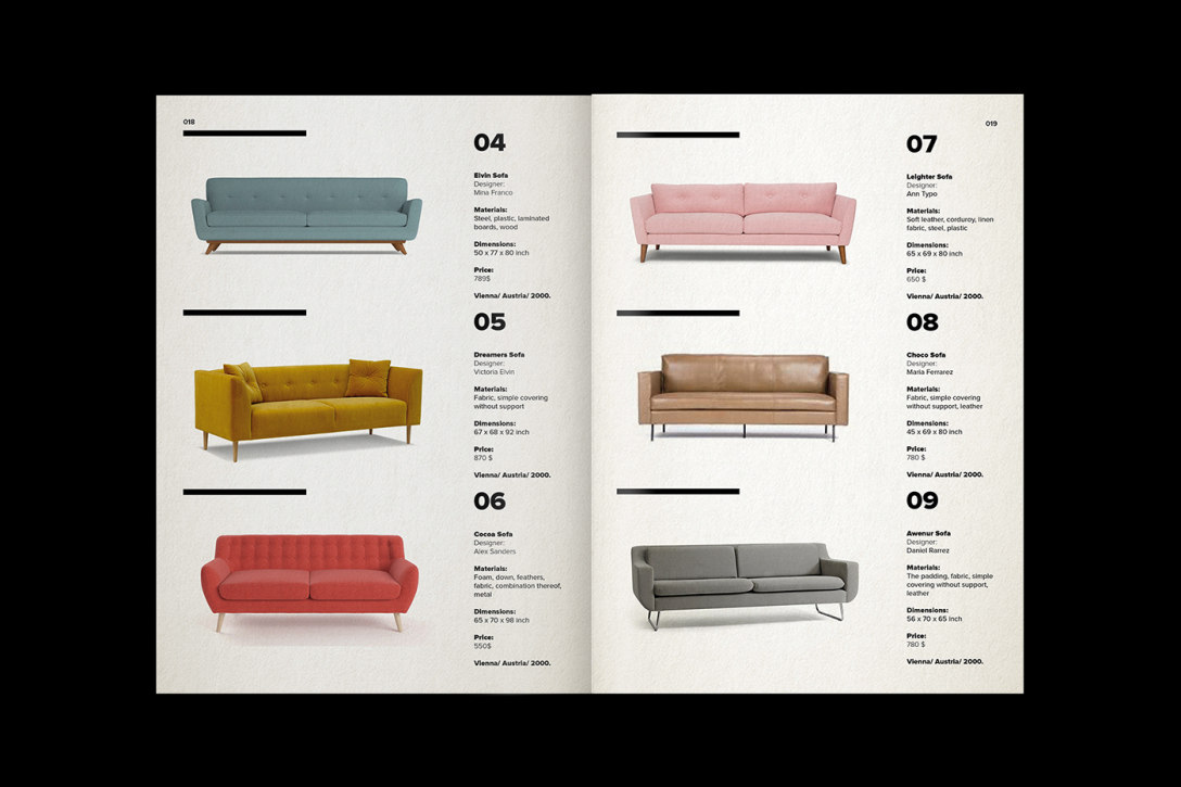 themoldus家具产品宣传册设计