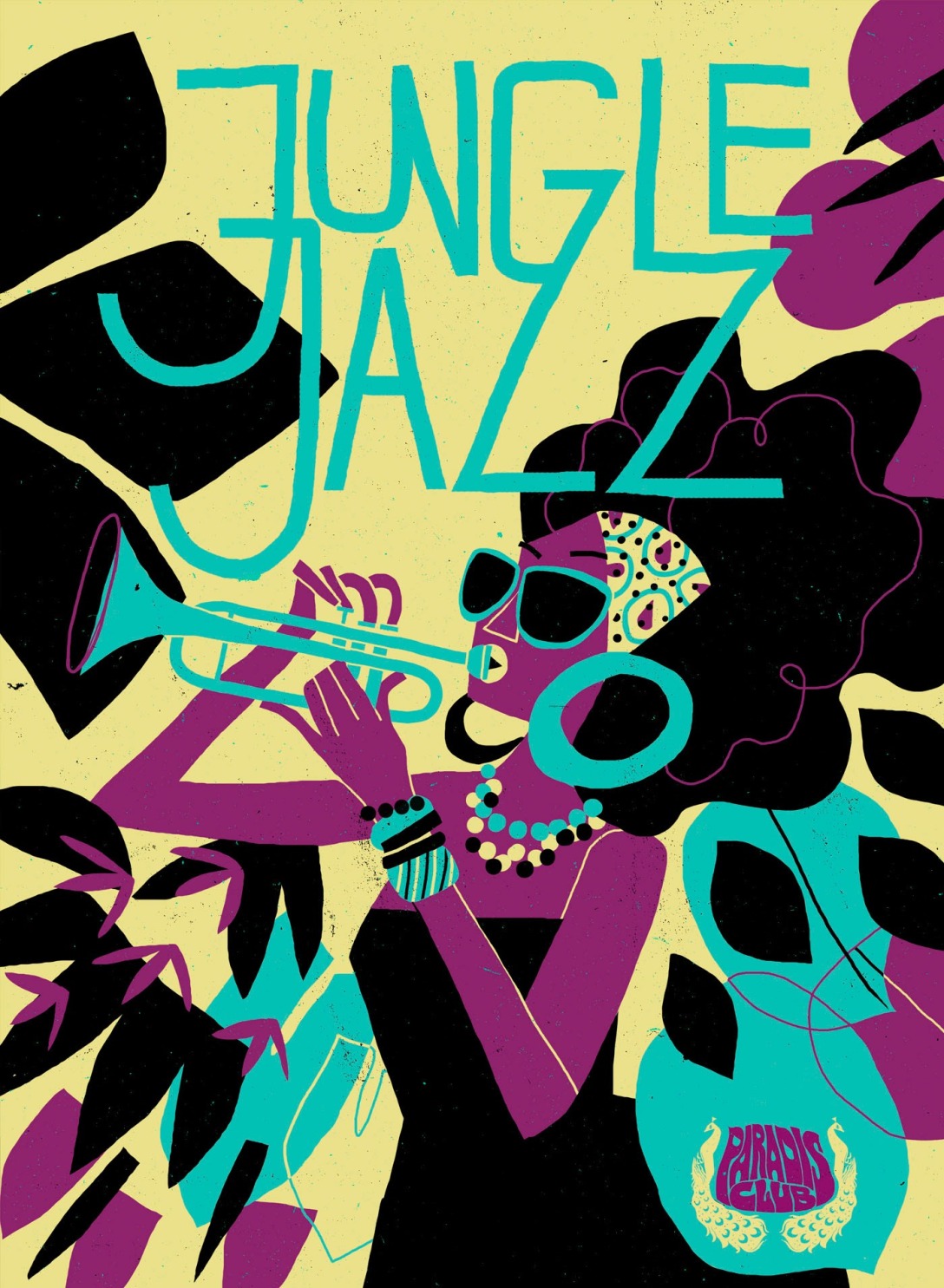 junglejazz音乐节插画海报设计