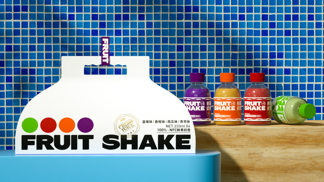 包装设计|fruit shake鲜果奶昔饮品包装设计-古田路9号-品牌创意/版权