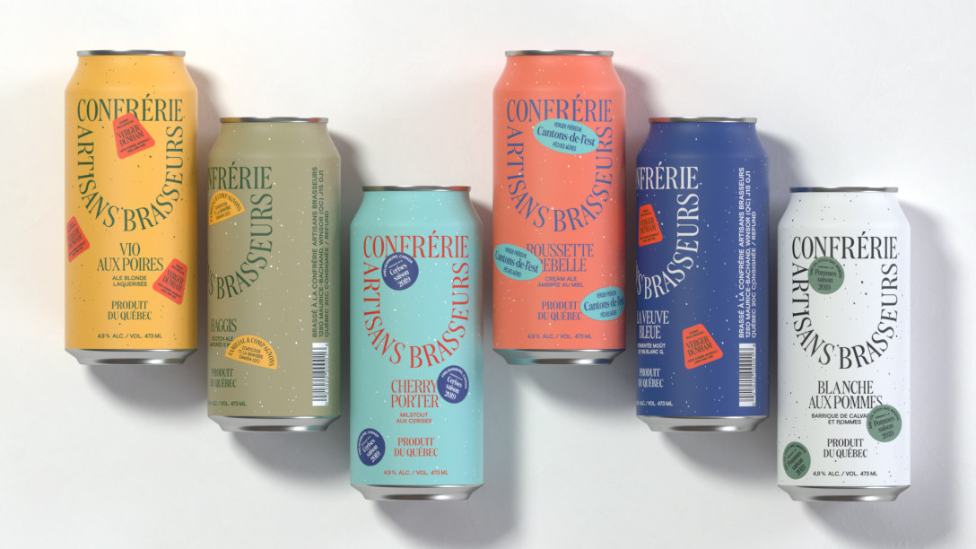 confrrie artisans brasseurs 罐装啤酒包装设计