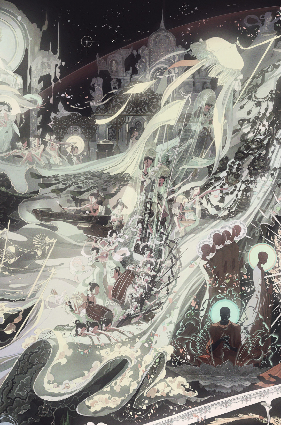 antonioreinhard佛教题材艺术插画