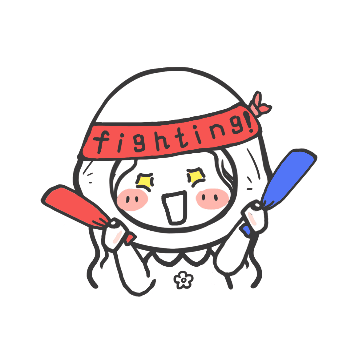 这一系列的表情包的人物形象是,戴着核桃头套的卷发女孩——"