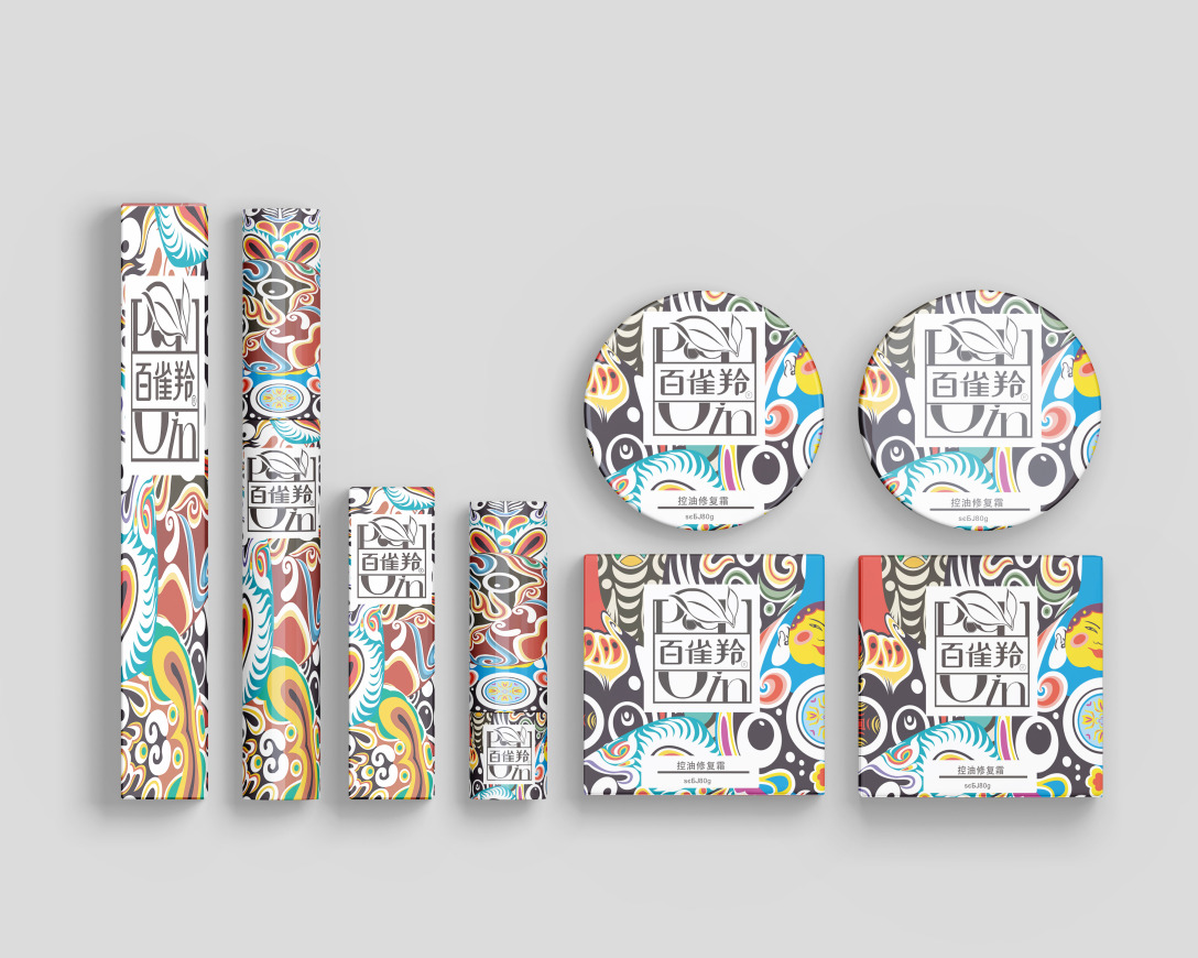 百雀羚护肤品包装设计