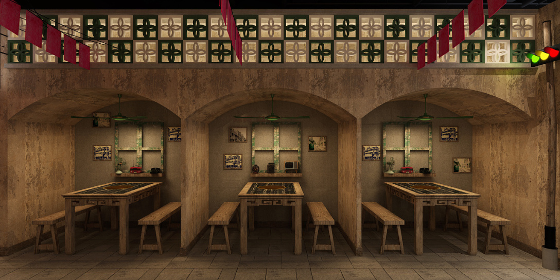 餐饮设计伴山城火锅空间设计