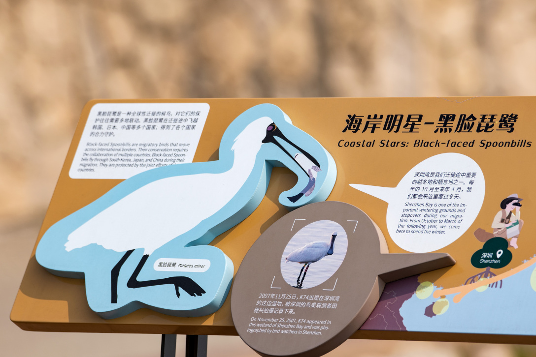 深圳湾公园湿地主题解说牌