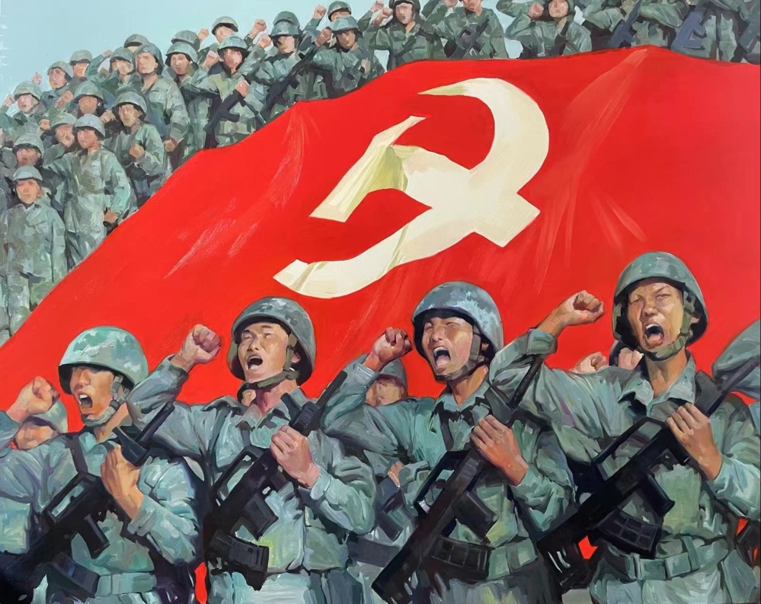 尺寸:160 cmx 130 cm形式:油画指导老师:秦秀杰作品名称:《呐喊》作者