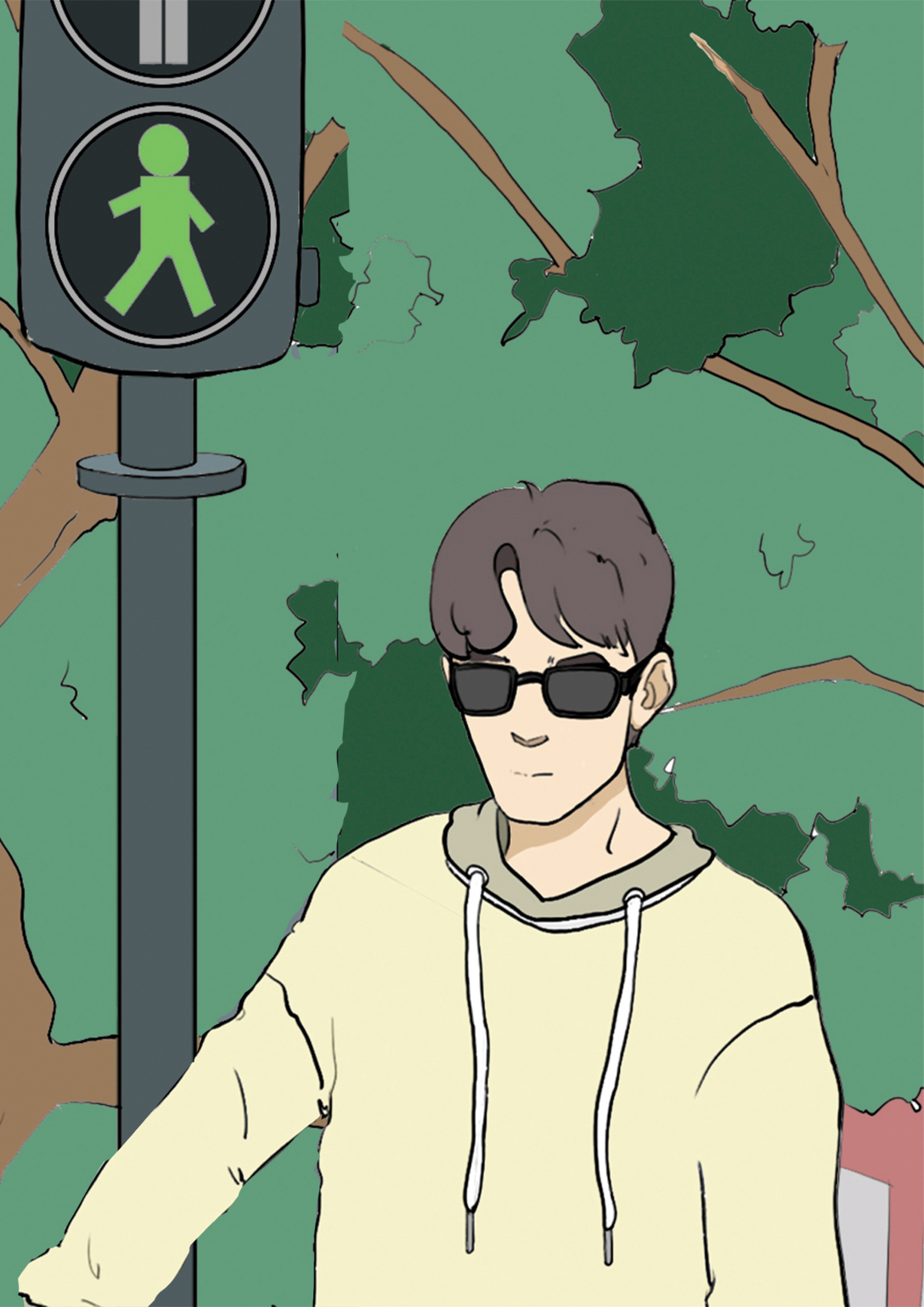 "无视,不无视"关注盲人社会问题系列插画设计