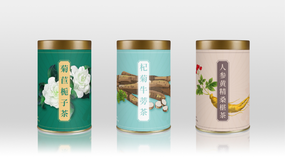 中草药花茶产品包装设计样式