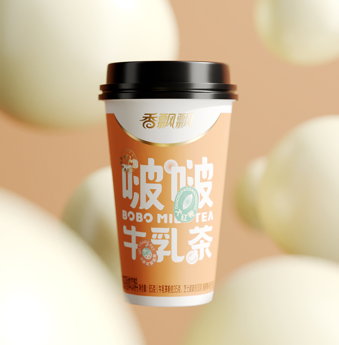 《香飘飘—啵啵牛乳茶》包装设计-古田路9号-品牌创意/版权保护平台
