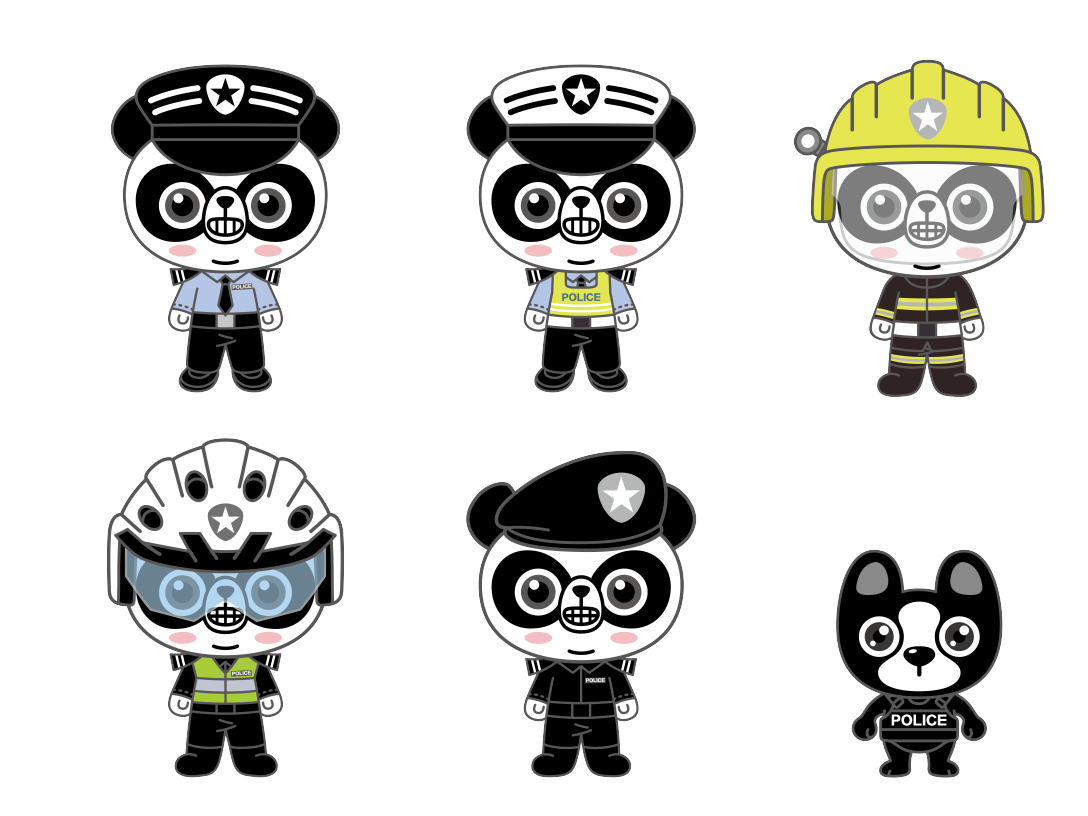 【原创ip设计】熊猫警察形象设计-古田路9号-品牌创意/版权保护平台